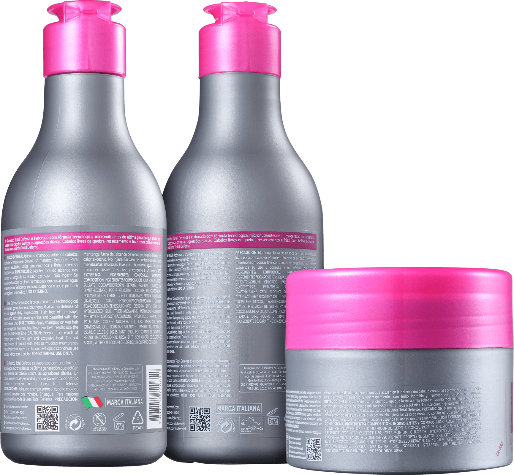 Kit Lokenzzi Total Defense Trio (3 Produtos)