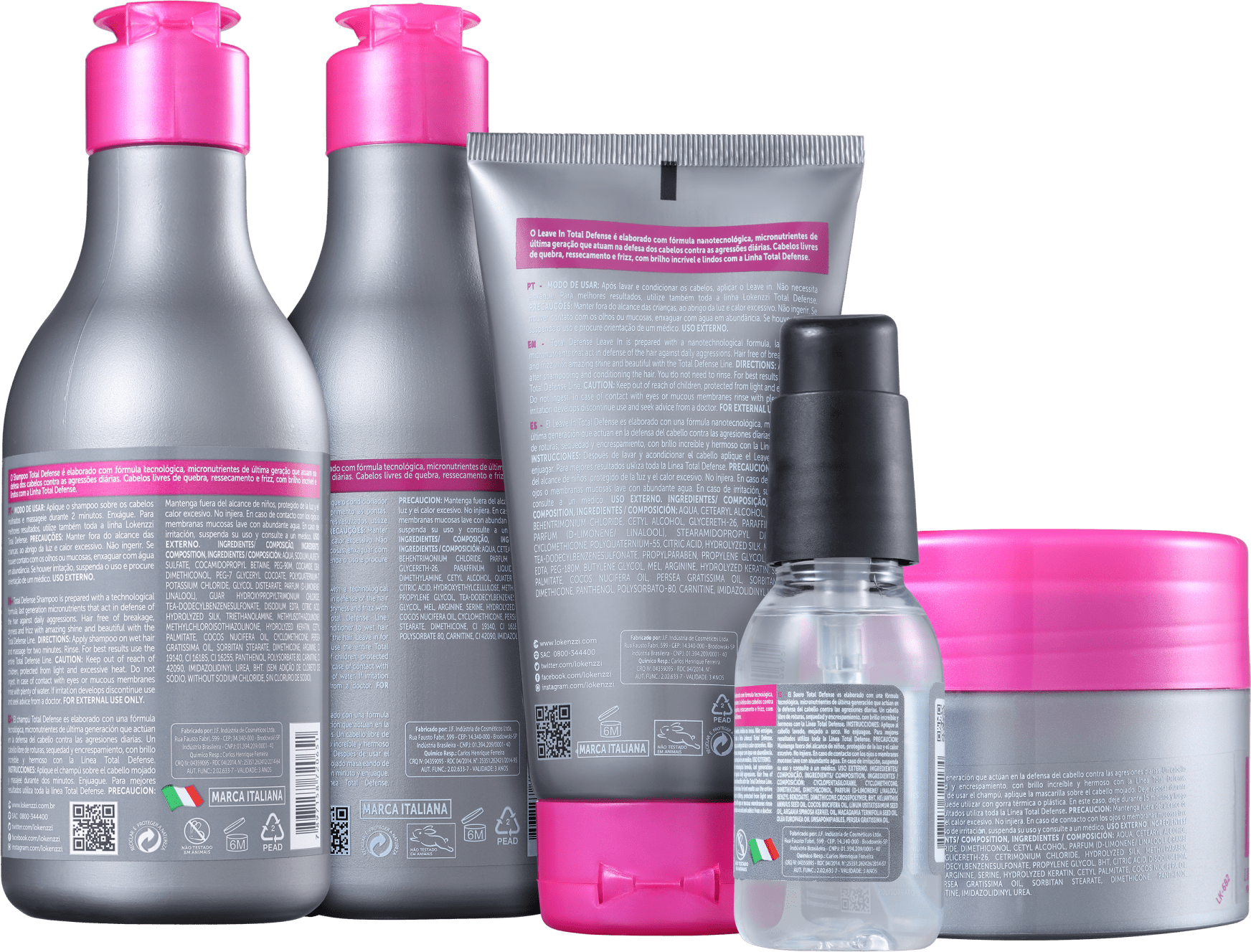 Kit Lokenzzi Total Defense Full (5 Produtos)