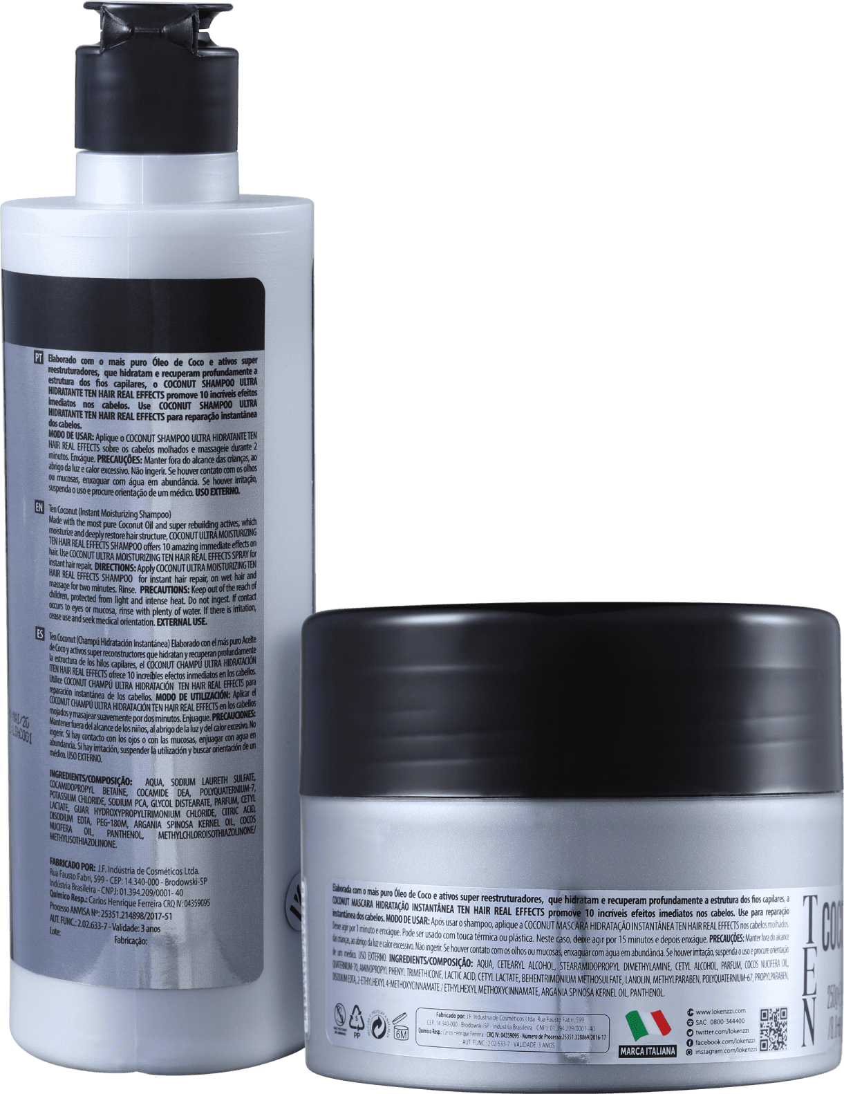 Kit Lokenzzi Ten Coconut Tratamento (2 Produtos)