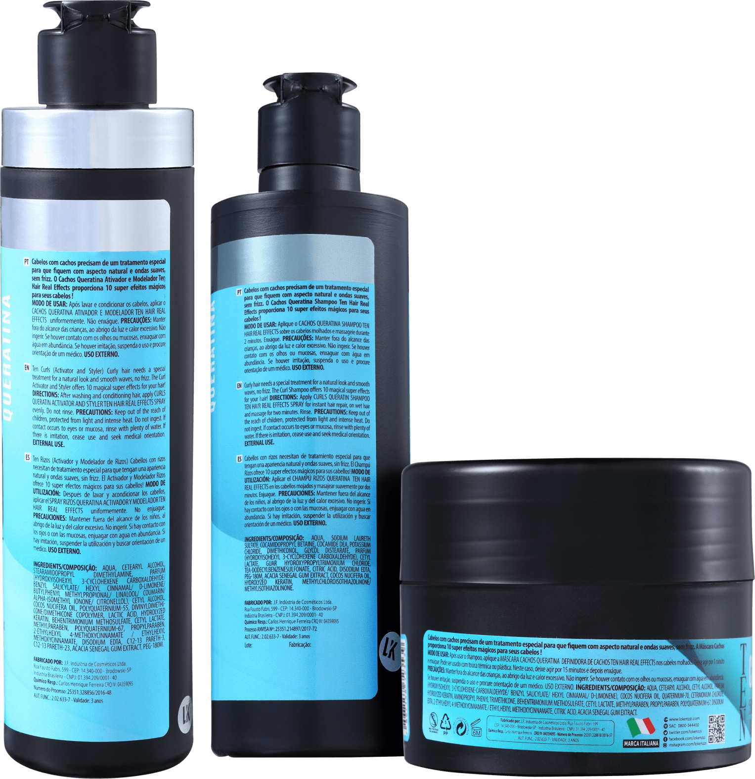 Kit Lokenzzi Ten Cachos Definidos (3 Produtos)
