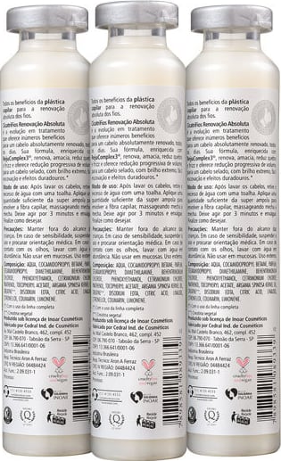 Inoar Cicatrifios Super Ampola Trio - Tratamento Capilar 3x45ml