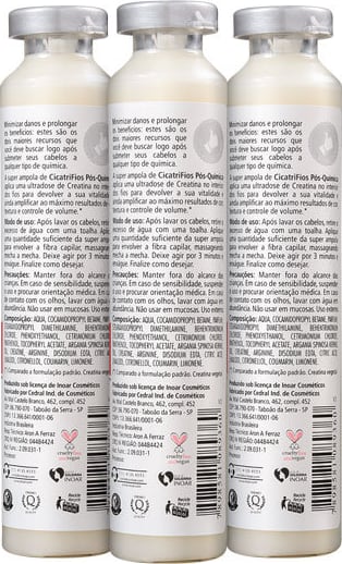 Inoar Cicatrifios Pós-Química Super Ampola Trio - Tratamento Capilar 3x45ml