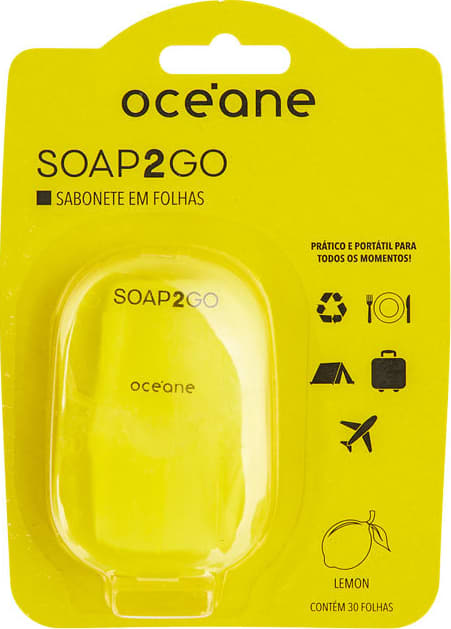 Océane Soap2Go Limão - Sabonete em Folhas (30 unidades)