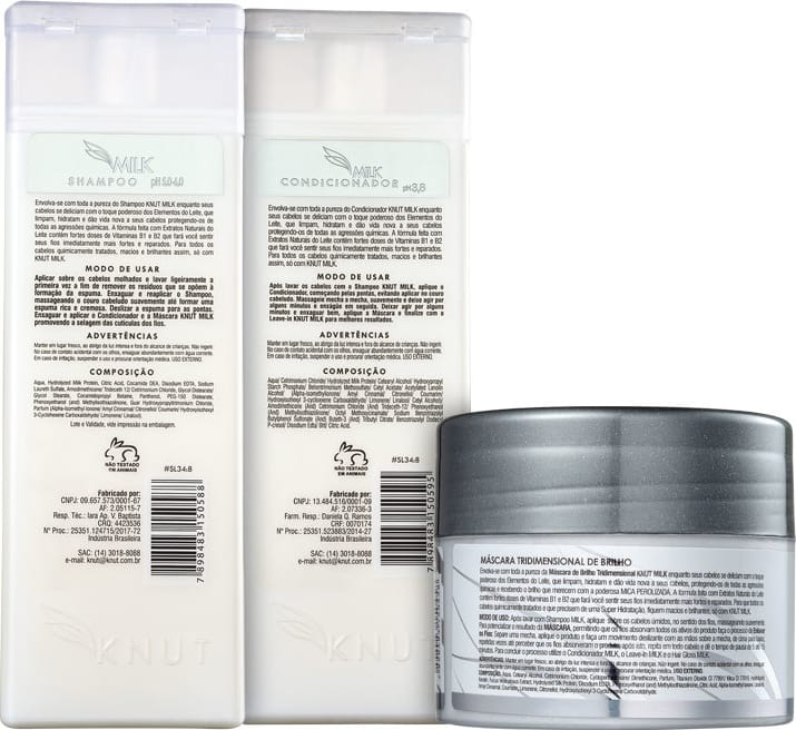 Kit Knut Milk Banho de Leite (3 Produtos)