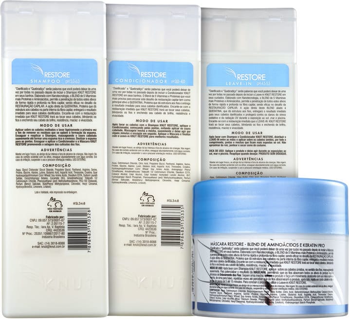 Kit Knut Restore Leave-in (4 Produtos)