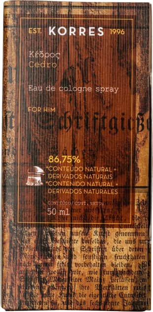 Cedro Korres Eau de Cologne - Perfume Masculino 50ml