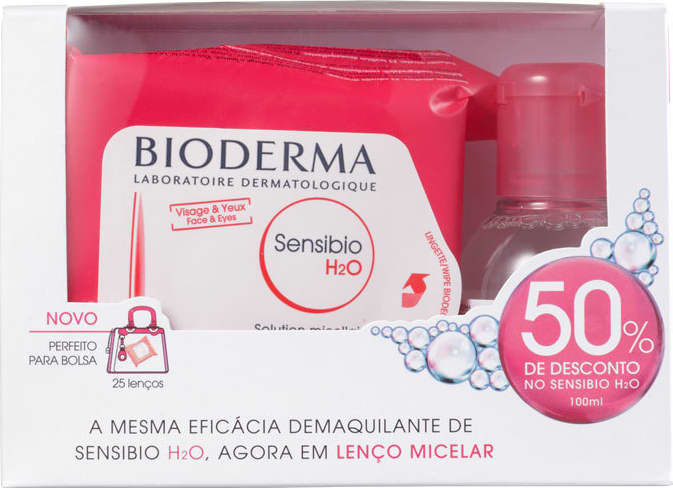 Kit Bioderma Sensibio H2O Solution Wipes (2 Produtos)
