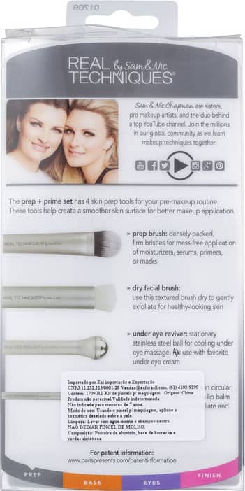 Kit de Pincéis Real Techniques Prep + Prime (4 Produtos)