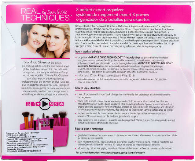 Real Techniques 3-Pocket Expert Beauty - Organizador de Maquiagem