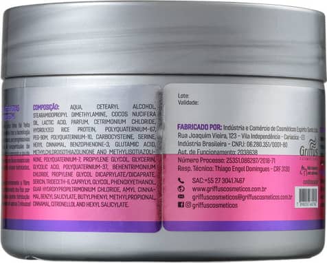 Griffus Bem Lisa Nanocristalizadora - Máscara Capilar 250g