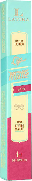 Latika Lip Rosa Nº 6 - Batom Líquido Matte 4ml
