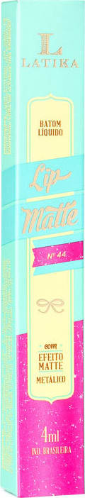 Latika Lip Rosa Nº 44 - Batom Líquido Metálico 4ml