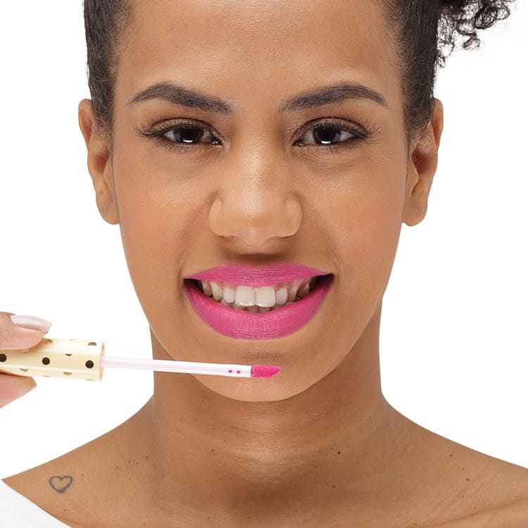Latika Lip Rosa Nº 44 - Batom Líquido Metálico 4ml