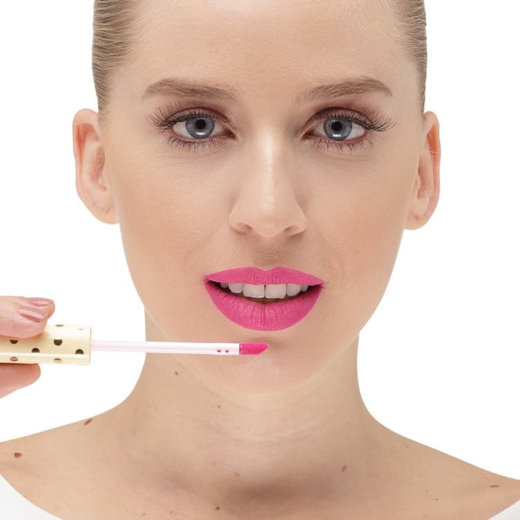 Latika Lip Rosa Nº 44 - Batom Líquido Metálico 4ml