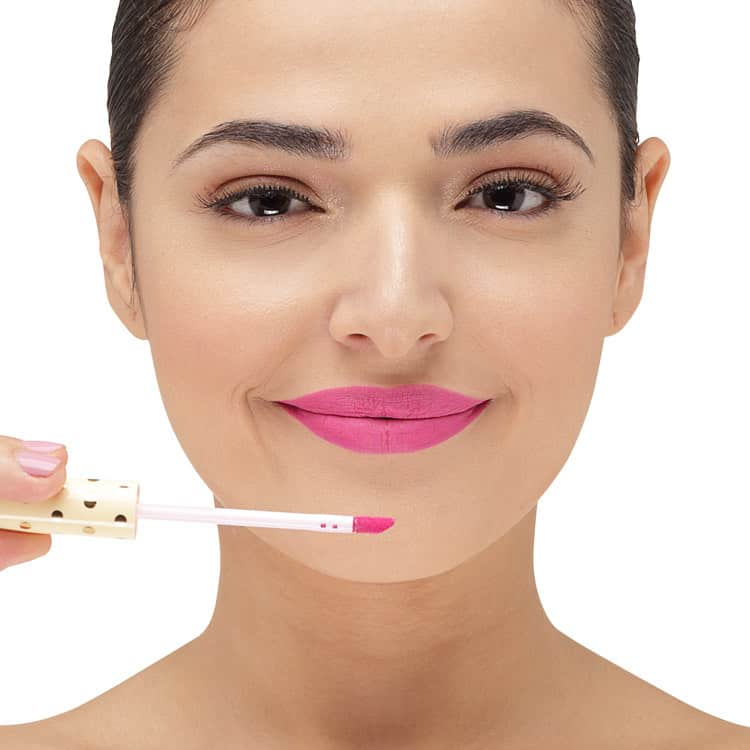 Latika Lip Rosa Nº 44 - Batom Líquido Metálico 4ml