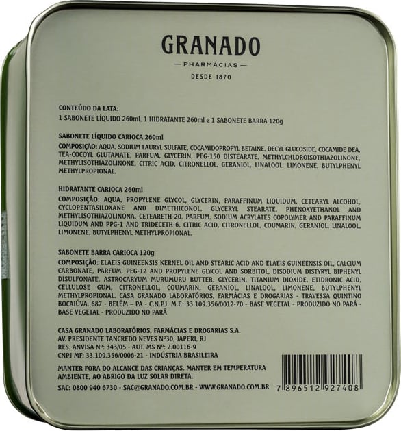 Kit Granado Lata Carioca (3 Produtos)