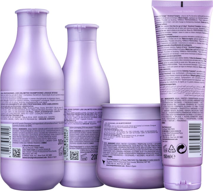 Kit L'Oréal Professionnel Liss Unlimited Completo (4 Produtos)