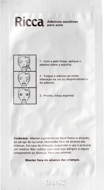 Ricca Cadê a Espinha que Tava Aqui? - Adesivo Secativo para Acne (20 unidades)
