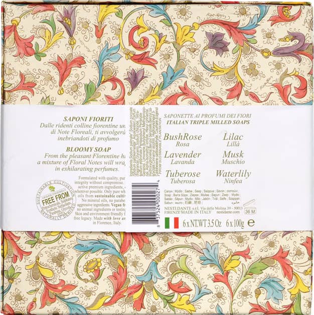 Kit Nesti Dante Floral Notes - Sabonetes em Barra 6x100g