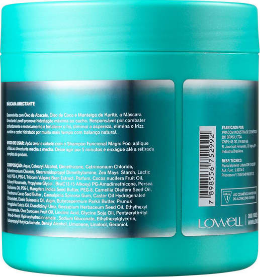 Lowell Cacho Mágico Umectante - Máscara Capilar 450g