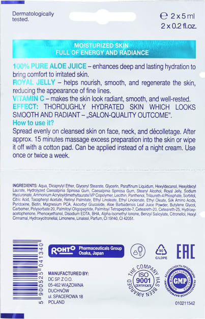 Perfecta Multi Hyaluronic Moisturizing Meso - Máscara Hidratante 2x 5ml
