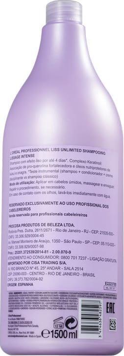L'Oréal Professionnel Serie Expert Liss Unlimited - Shampoo 1500ml