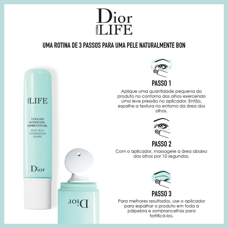 Dior Hydra Life Cooling Hydration Sorbet - Gel para Área dos Olhos 15ml