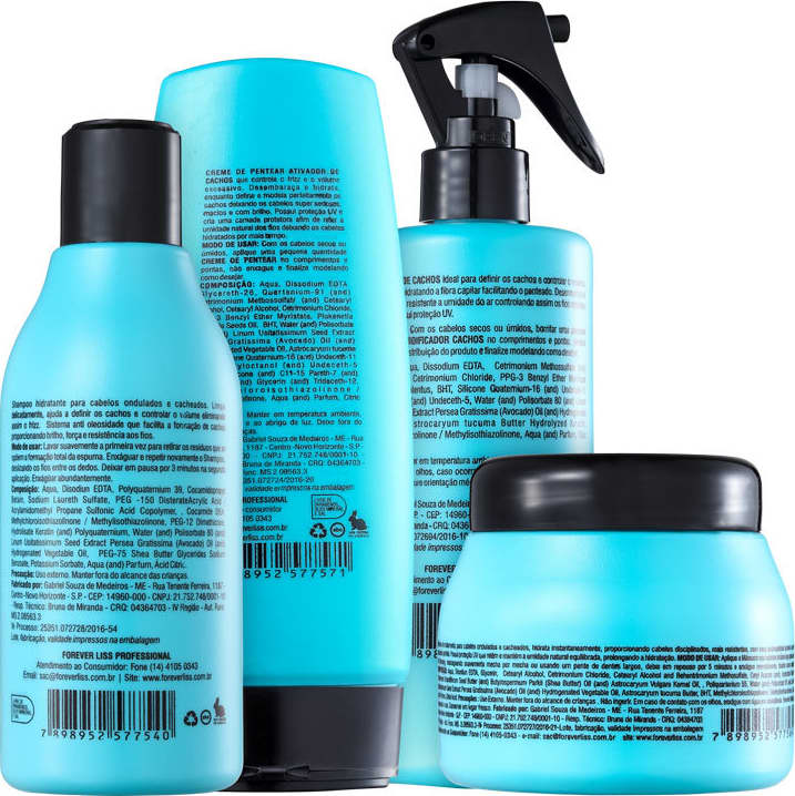 Kit Forever Liss Professional Cachos Full (4 Produtos)