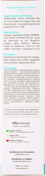 Ada Tina Normalize Matte Intense FPS50 - Protetor Solar Facial 40ml
