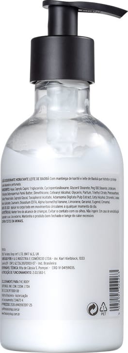 The Body Shop Leite de Baobá - Loção Hidratante Corporal 250ml