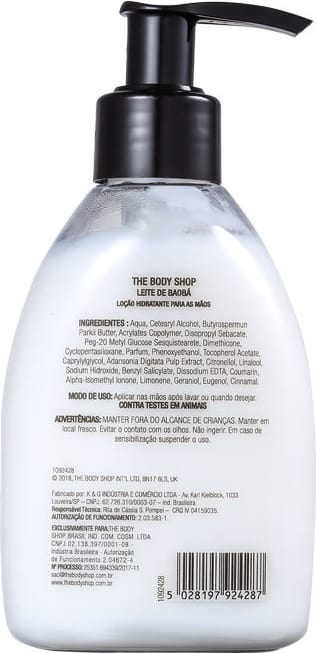 The Body Shop Leite de Baobá - Loção para as Mãos 200ml