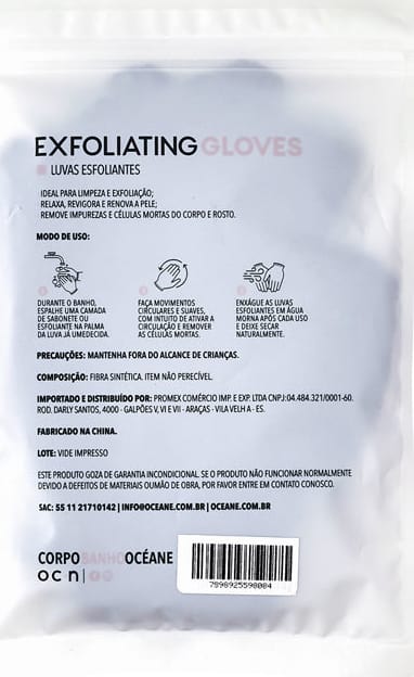 Océane Exfoliating Black - Luva Esfoliante