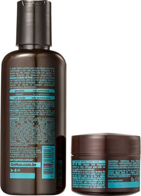 Kit Go Man Fresh Shampoo e Balm (2 Produtos + Nécessaire)