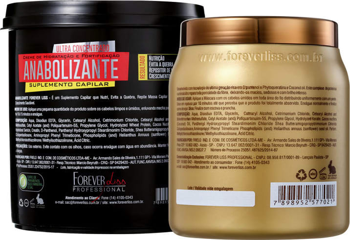 Kit Forever Liss Professional Banho de Anabolizante (2 Produtos)