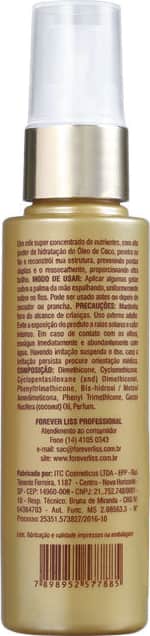 Forever Liss Professional Banho de Verniz Coco - Óleo Capilar 60ml