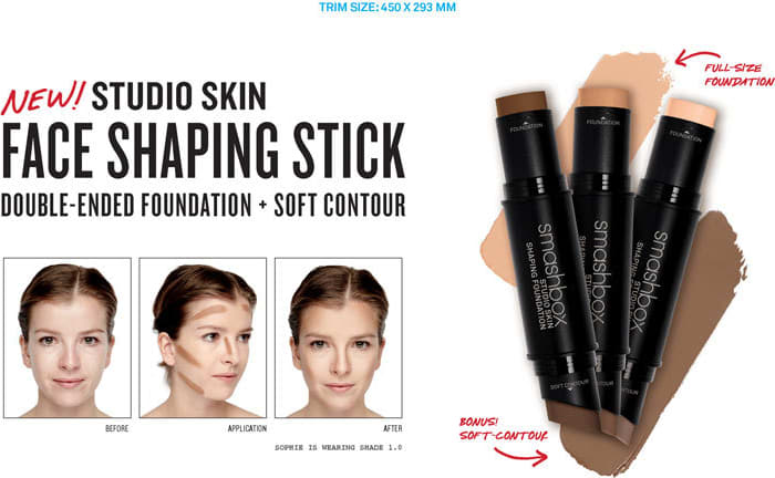Smashbox Studio Skin Shaping Foundation 2.2 - Base e Contorno em Bastão 7,5g