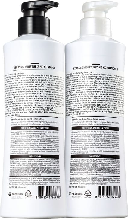 Kit Kerasys Moisturizing Profissional Duo (2 Produtos)