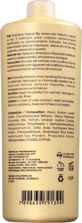 Felps Profissional XRepair Bio Molecular - Shampoo 1000ml