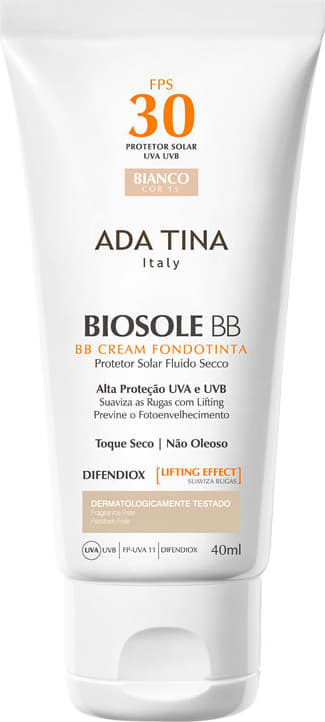Ada Tina Biosole BB Cream FPS30 Bianco - Protetor Facial com Cor 40ml