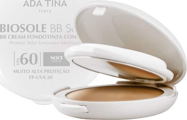 Ada Tina Biosole BB Secco FPS60 Noce - Protetor Solar Facial com Cor 10g