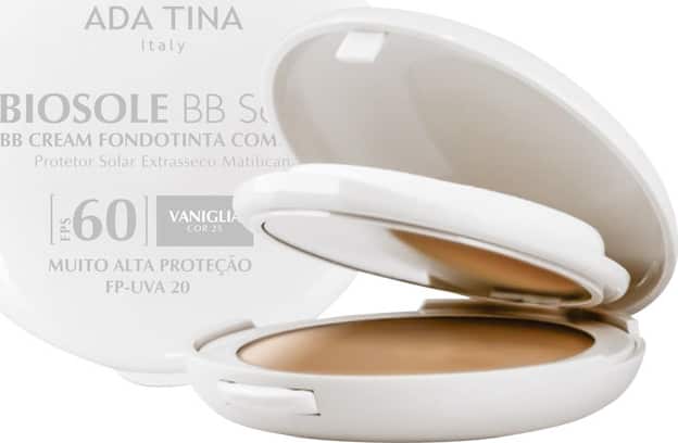 Ada Tina Biosole BB Secco FPS60 Vaniglia - Protetor Solar Facial com Cor 10g