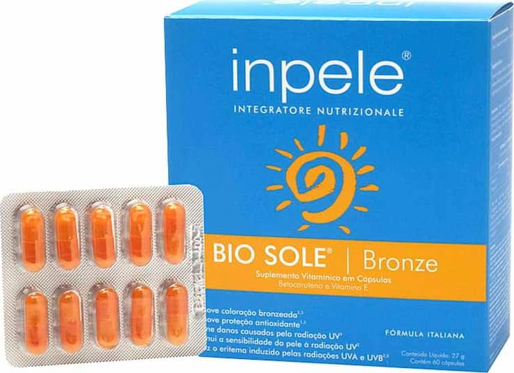 Ada Tina Inpele Bio Sole Bronze - Tratamento Bronzeador 60 Cápsulas