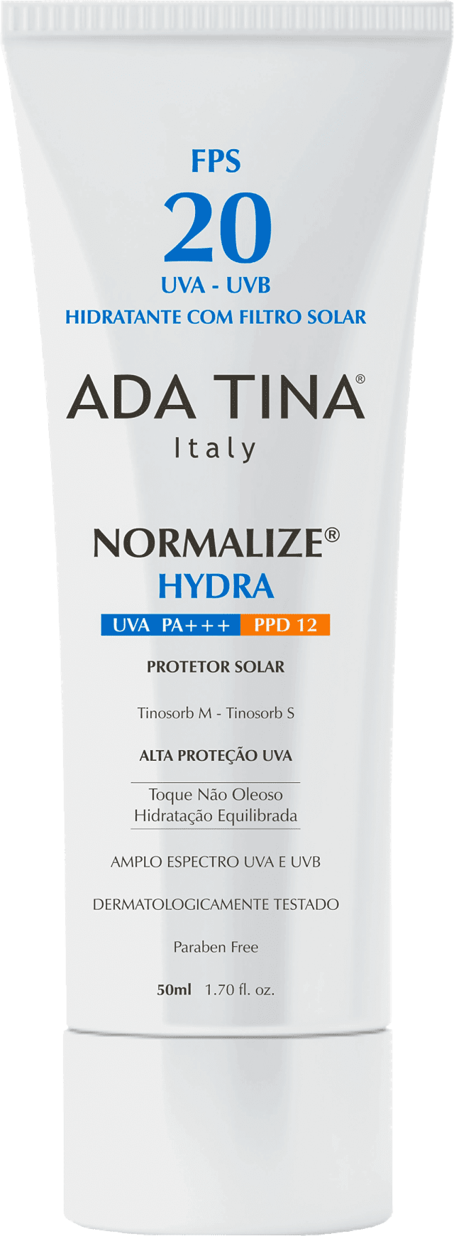 Ada Tina Normalize Hydra Fps 20 Ppd 12 - Protetor Solar Facial 50ml