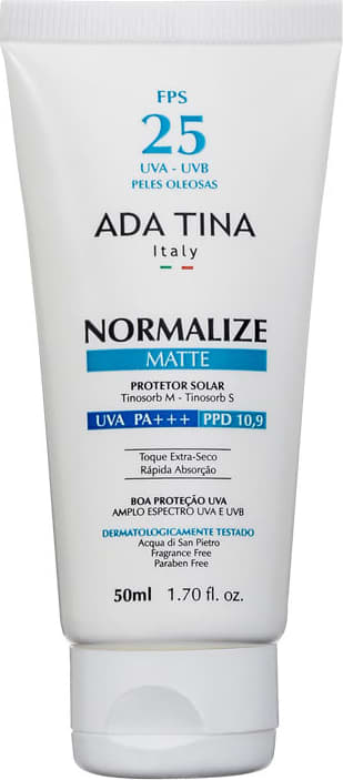 Ada Tina Normalize Matte FPS 25 - Protetor Solar Facial 50ml