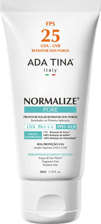 Ada Tina Normalize Pore FPS 25 - Protetor Solar Facial 50ml