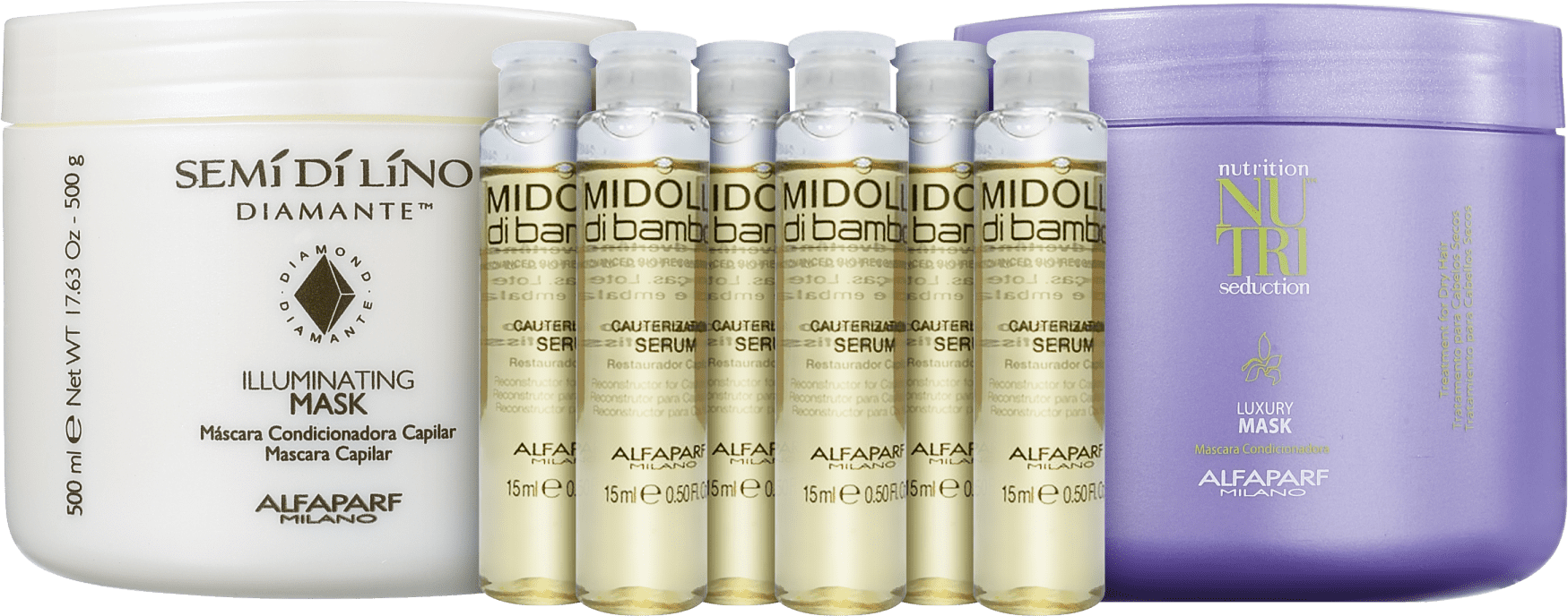 Kit Alfaparf Cronograma Capilar Cauterização em Casa (3 Produtos)