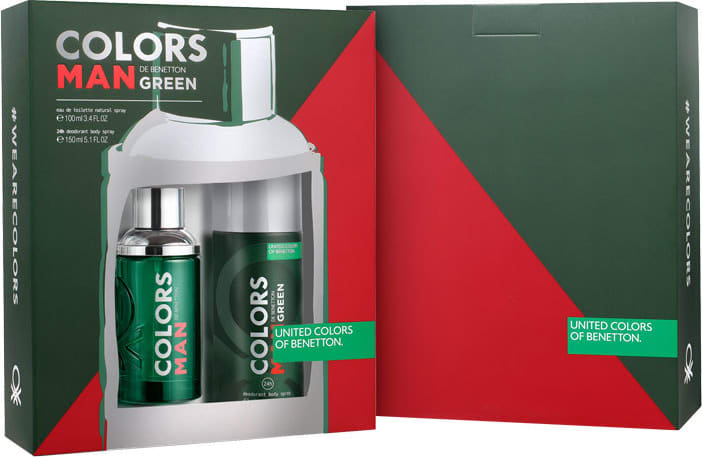 Conjunto Colors Man Green Deo Benetton Masculino - Eau de Toilette 100ml + Desodorante 150ml