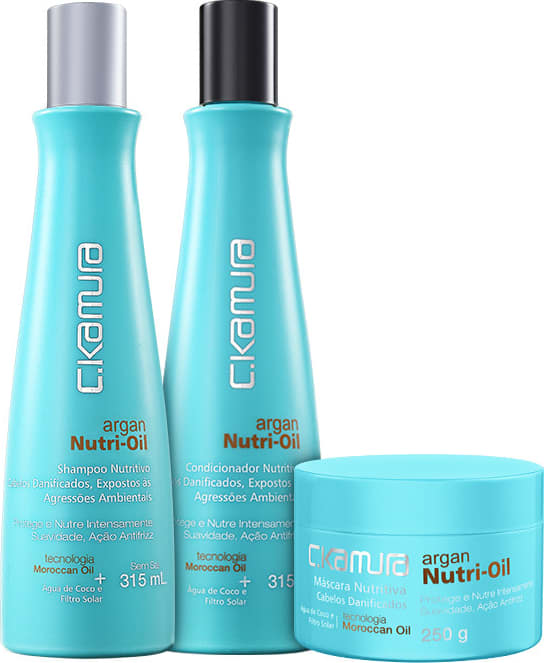 Kit C.Kamura Argan Nutri-Oil Trio (3 Produtos)