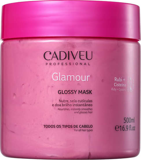 Cadiveu Professional Glamour Rubi Glossy - Máscara Capilar 500ml