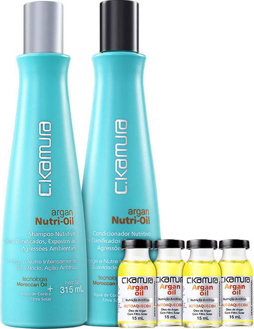 Kit C.Kamura Argan Nutri-Oil Antifrizz (3 Produtos)